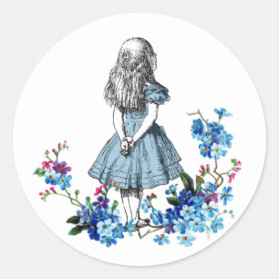 Sticker Rond Alice au pays des merveilles