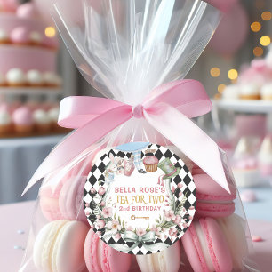 Sticker Rond Alice au pays des merveilles Cadre de fleurs 2e an