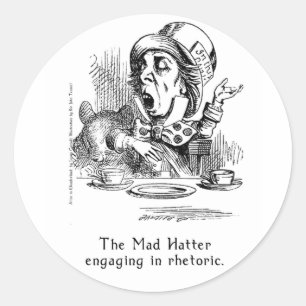 Sticker Rond Alice au pays des merveilles : Deux tailles d'art 