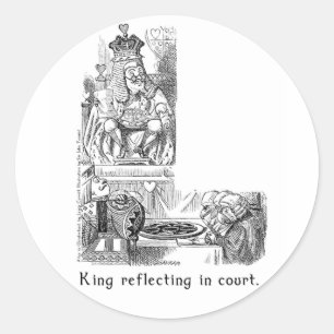 Sticker Rond Alice au pays des merveilles : Deux tailles d'art 