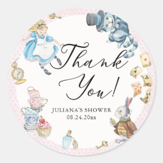 Sticker Rond Alice au pays des merveilles Douche lunaire