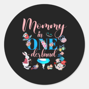 Sticker Rond Alice au pays des merveilles Maman de la famille d
