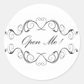 Sticker Rond Alice au pays des merveilles Ouvrez-moi ! autocoll