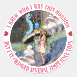 Sticker Rond ALICE DIT, J'A SU que L'OMS j'ÉTAIT CE MATIN