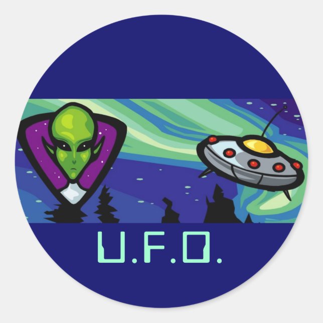 Sticker Rond Alien (Devant)
