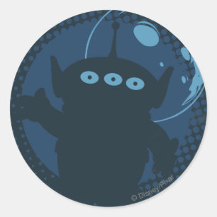 Sticker Rond Alien