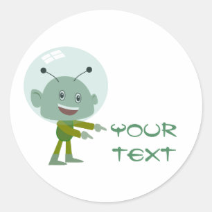 Sticker Rond Alien