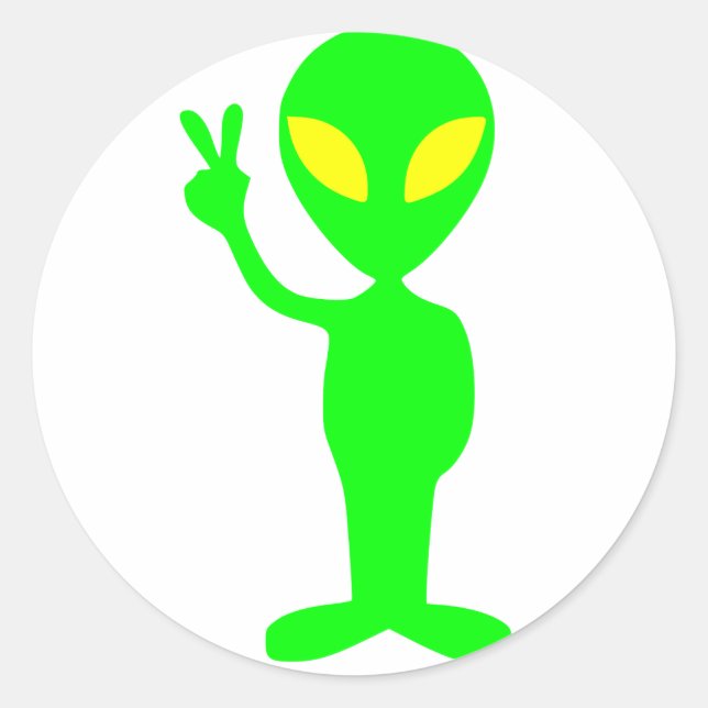 Sticker Rond Alien (Devant)