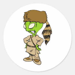 Sticker Rond Alien frontière