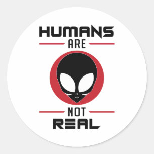 Sticker Rond Alien Head Ufo Zone Alien 51 Drôle Idée Cadeau