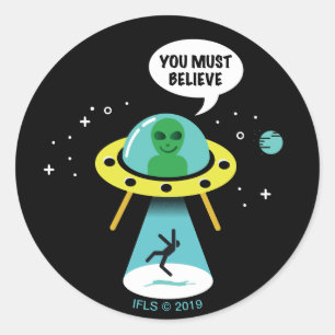 Sticker Rond Aliens