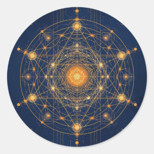 Sticker Rond Alignement stellaire : La géométrie de la lumière