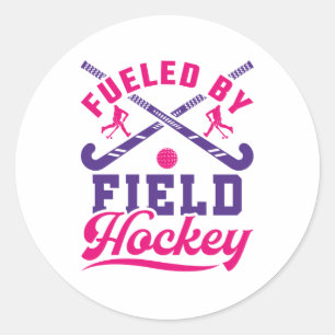 Sticker Rond Alimenté par l'équipe de joueurs de hockey sur gaz