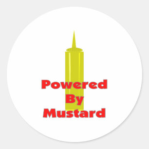 Sticker Rond Alimenté par Mustard