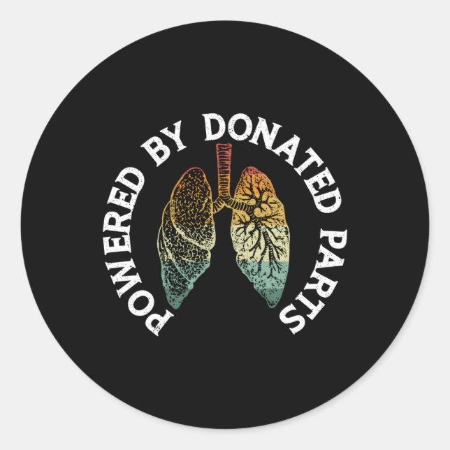 Sticker Rond Alimenté Par Un Don P Transplant Guerrier (Devant)