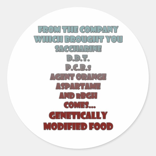 Sticker Rond Aliments GM (Devant)