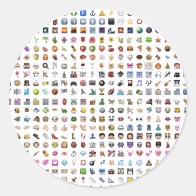 Sticker Rond All iPhone / iOS emojis (Devant)