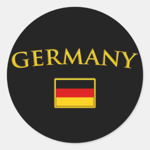 Sticker Rond Allemagne d'or
