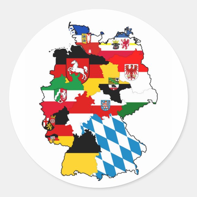 Sticker Rond allemagne pays drapeau politique région province (Devant)