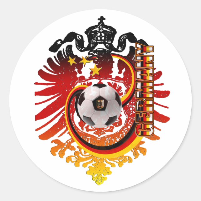 Sticker Rond Allemand Aigle Allemagne Badge de soccer (Devant)