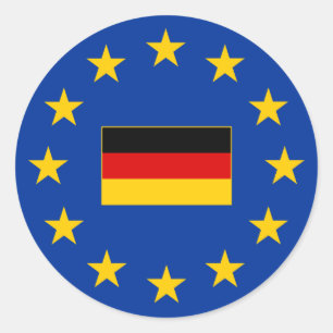 Sticker rond allemand de l'Union européenne
