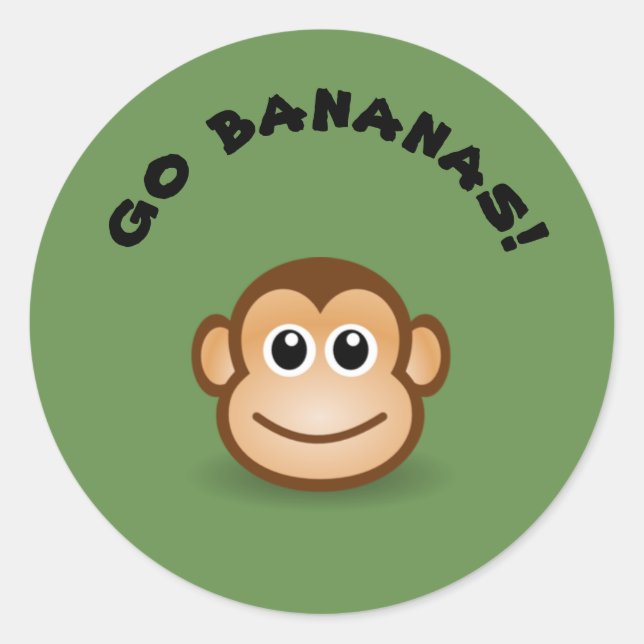 Sticker Rond aller bananes (Devant)
