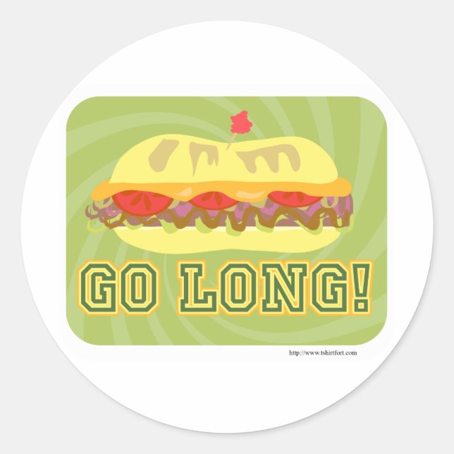 Sticker Rond Aller longtemps (Devant)