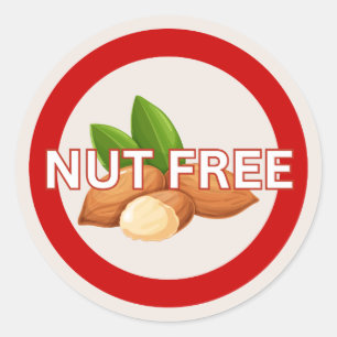Sticker Rond Allergie alimentaire Alerte sans arrêt classique