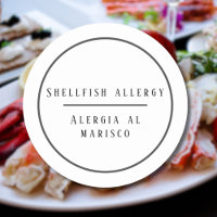 Allergie bilingue noire et blanche aux mollusques