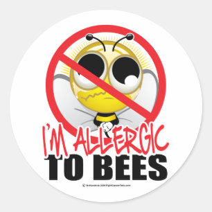 Sticker Rond Allergie des abeilles