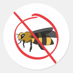 Sticker Rond Allergie des abeilles