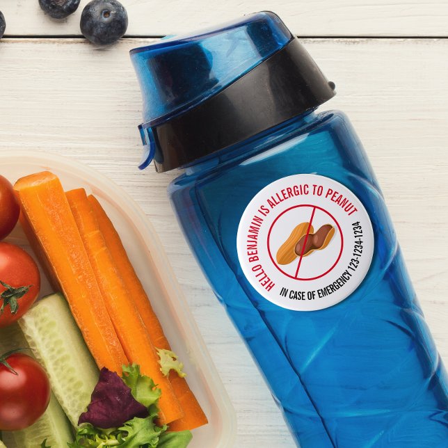 Sticker Rond Allergie des arachides (Créateur téléchargé)