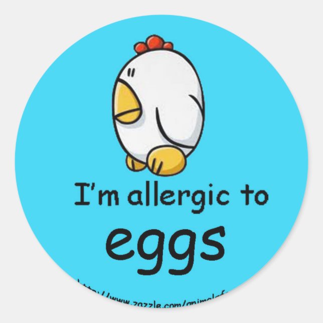 Sticker Rond Allergie des oeufs (Devant)