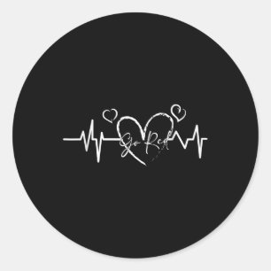 Sticker Rond Allez Chemise Rouge Femmes Hommes Enfants Maladie 