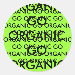 STICKER ROND ALLEZ ORGANIQUE VONT ORGANIQUES VONT ORGANIQUES