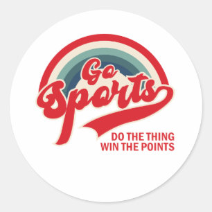 Sticker Rond Allez Sports Faites La Chose Gagnez Les Points