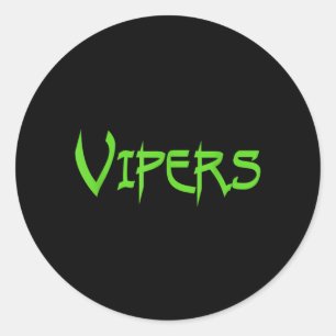 Sticker Rond Allez Vipers Football Baseball Basball Équipe de C