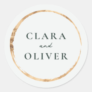 Sticker Rond Alliance de voilier Capri anneau doré enveloppe de