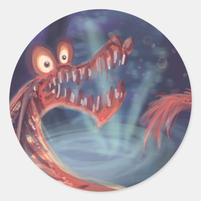 Sticker Rond Alligator magique (Devant)