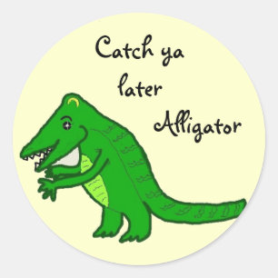 Sticker Rond Alligator ultérieur