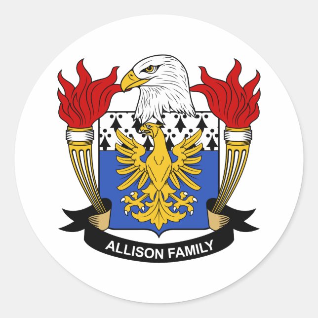 Sticker Rond Allison Family Crest (Devant)