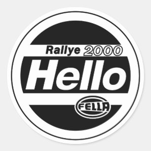 Sticker Rond Alllumineux du rallye Hello Fella