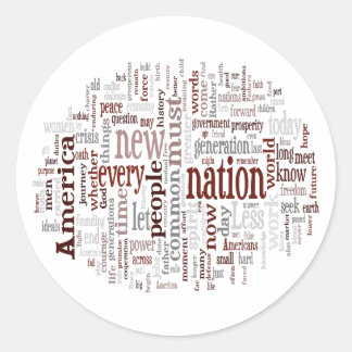 Sticker Rond Allocution d'investiture d'Obama
