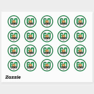 Sticker Rond Allons Lions ! Soutenez votre équipe