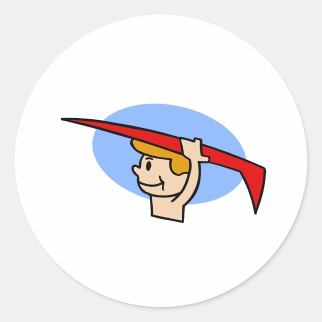 Sticker Rond Allons Surfer (Devant)