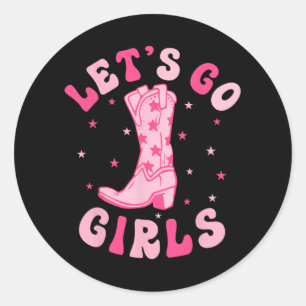 Sticker Rond Allons voir des filles Bridesmaid Bride Squad Nash