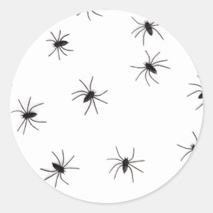 Sticker Rond Allover Araignées Halloween
