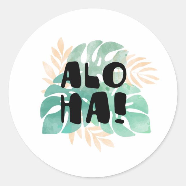 Sticker Rond Aloha (Devant)