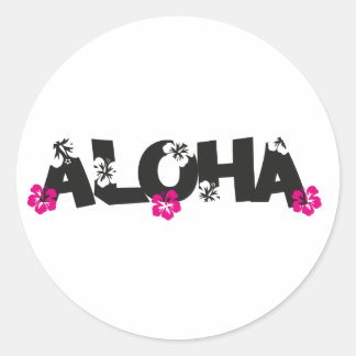 Sticker Rond Aloha