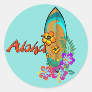 Sticker Rond Aloha